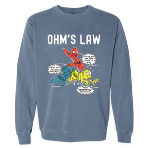 Ohms Law Funny Electricity Explained Electrical Engineer Garment-Dyed Sweatshirt