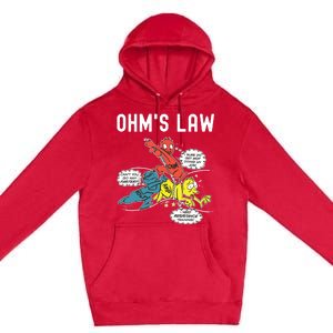 Ohms Law Funny Electricity Explained Electrical Engineer Premium Pullover Hoodie