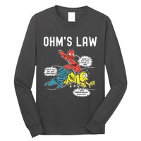 Ohms Law Funny Electricity Explained Electrical Engineer Long Sleeve Shirt