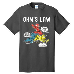 Ohms Law Funny Electricity Explained Electrical Engineer Tall T-Shirt