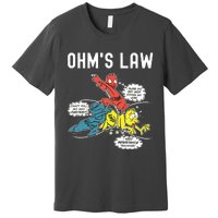 Ohms Law Funny Electricity Explained Electrical Engineer Premium T-Shirt