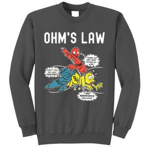 Ohms Law Funny Electricity Explained Electrical Engineer Tall Sweatshirt