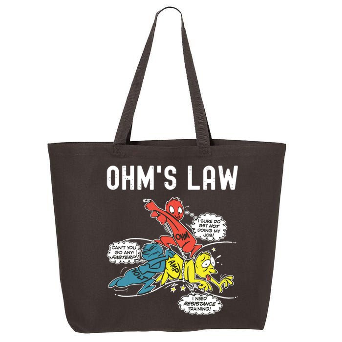 Ohms Law Funny Electricity Explained Electrical Engineer 25L Jumbo Tote