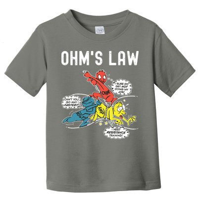 Ohms Law Funny Electricity Explained Electrical Engineer Toddler T-Shirt