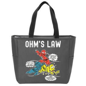 Ohms Law Funny Electricity Explained Electrical Engineer Zip Tote Bag