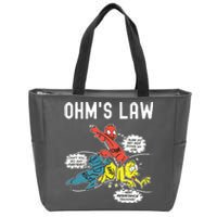 Ohms Law Funny Electricity Explained Electrical Engineer Zip Tote Bag