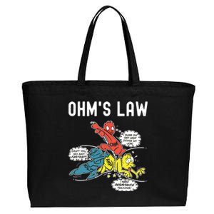 Ohms Law Funny Electricity Explained Electrical Engineer Cotton Canvas Jumbo Tote