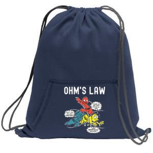 Ohms Law Funny Electricity Explained Electrical Engineer Sweatshirt Cinch Pack Bag