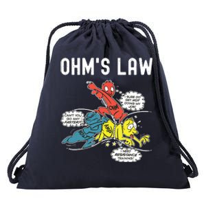 Ohms Law Funny Electricity Explained Electrical Engineer Drawstring Bag