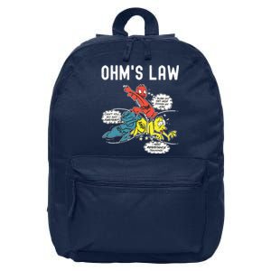 Ohms Law Funny Electricity Explained Electrical Engineer 16 in Basic Backpack