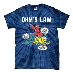 Ohms Law Funny Electricity Explained Electrical Engineer Tie-Dye T-Shirt