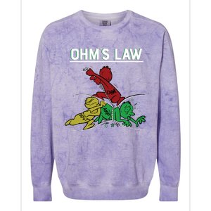 Ohms Law Funny Electrical Electronics Engineer Funny T Colorblast Crewneck Sweatshirt