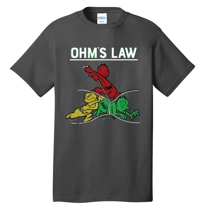 Ohms Law Funny Electrical Electronics Engineer Funny T Tall T-Shirt