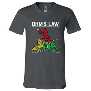 Ohms Law Funny Electrical Electronics Engineer Funny T V-Neck T-Shirt