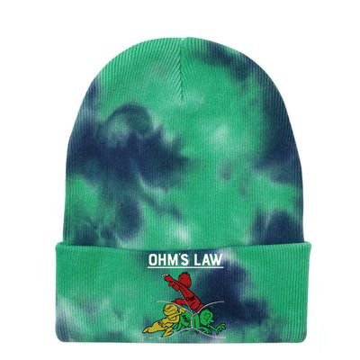 Ohms Law Funny Electrical Electronics Engineer Funny T Tie Dye 12in Knit Beanie