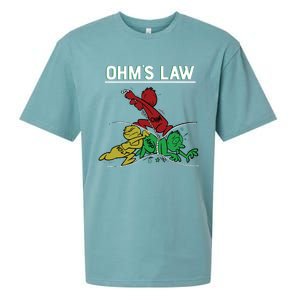 Ohms Law Funny Electrical Electronics Engineer Funny T Sueded Cloud Jersey T-Shirt