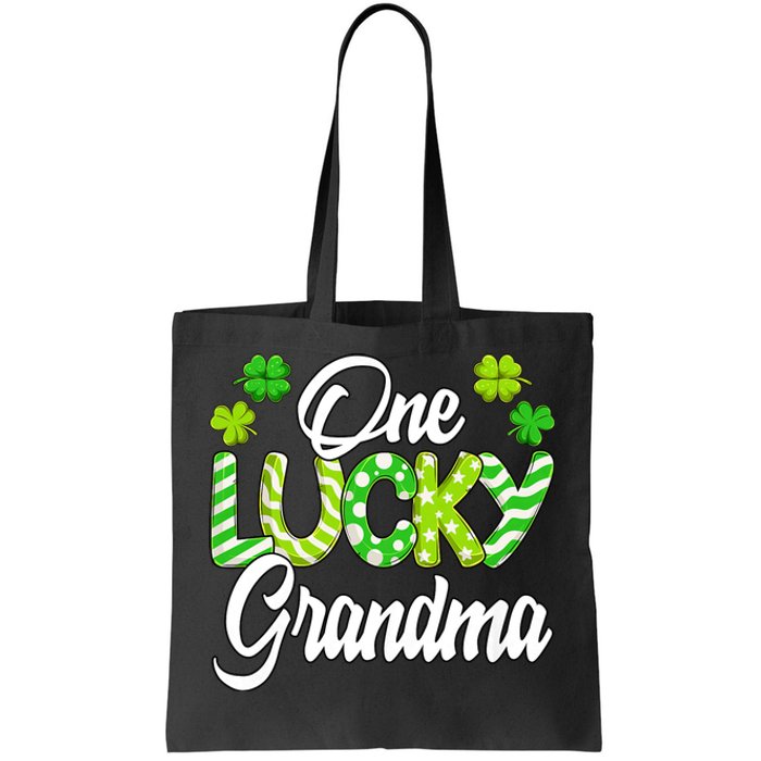 One Lucky Grandma Shamrock Irish Grandma St PatrickS Day Tote Bag