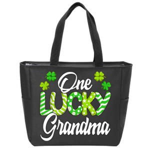 One Lucky Grandma Shamrock Irish Grandma St PatrickS Day Zip Tote Bag