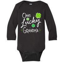 One Lucky Grandma St Patrick's Day Baby Long Sleeve Bodysuit