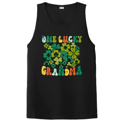 One Lucky Grandma Happy St Patrick's Day Irish Family Gifts PosiCharge Competitor Tank