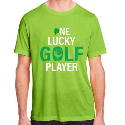 One Lucky Golf Player Funny Saint Patricks Day Graphic Gift Adult ChromaSoft Performance T-Shirt