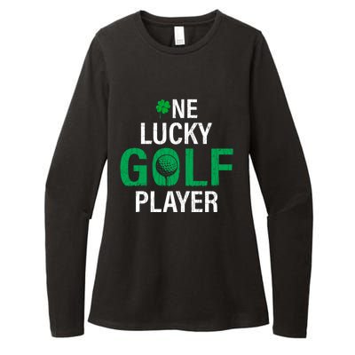 One Lucky Golf Player Funny Saint Patricks Day Graphic Gift Womens CVC Long Sleeve Shirt