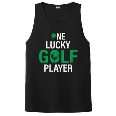 One Lucky Golf Player Funny Saint Patricks Day Graphic Gift PosiCharge Competitor Tank