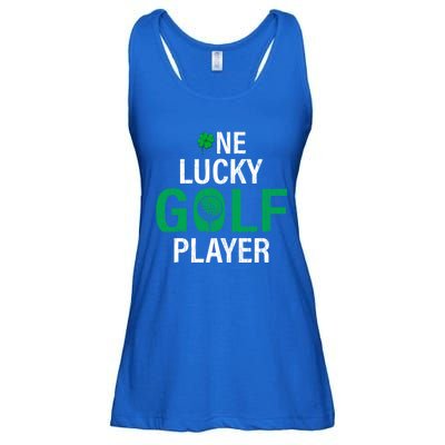 One Lucky Golf Player Funny Saint Patricks Day Graphic Gift Ladies Essential Flowy Tank