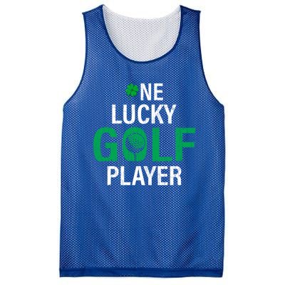 One Lucky Golf Player Funny Saint Patricks Day Graphic Gift Mesh Reversible Basketball Jersey Tank