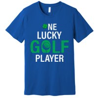 One Lucky Golf Player Funny Saint Patricks Day Graphic Gift Premium T-Shirt