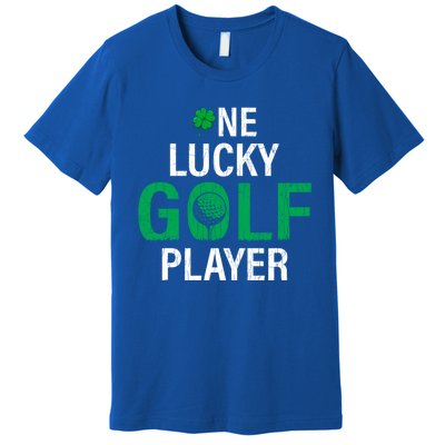 One Lucky Golf Player Funny Saint Patricks Day Graphic Gift Premium T-Shirt