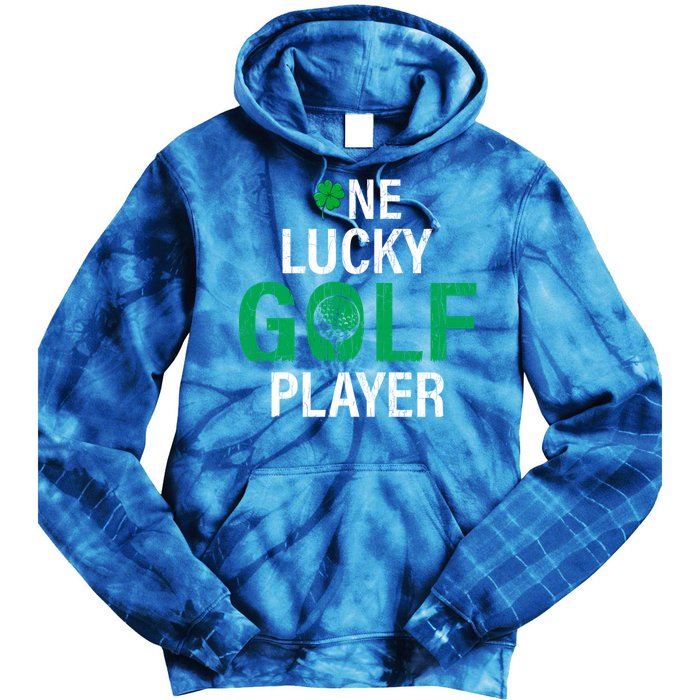 One Lucky Golf Player Funny Saint Patricks Day Graphic Gift Tie Dye Hoodie