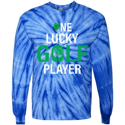 One Lucky Golf Player Funny Saint Patricks Day Graphic Gift Tie-Dye Long Sleeve Shirt