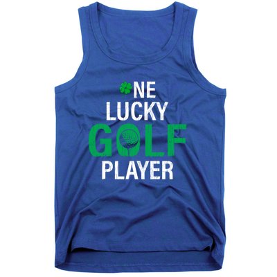 One Lucky Golf Player Funny Saint Patricks Day Graphic Gift Tank Top