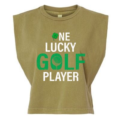 One Lucky Golf Player Funny Saint Patricks Day Graphic Gift Garment-Dyed Women's Muscle Tee