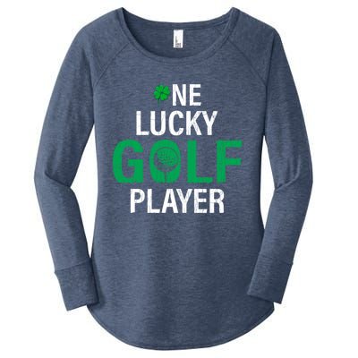 One Lucky Golf Player Funny Saint Patricks Day Graphic Gift Women's Perfect Tri Tunic Long Sleeve Shirt