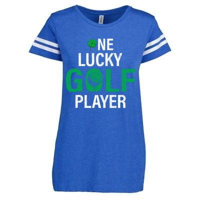 One Lucky Golf Player Funny Saint Patricks Day Graphic Gift Enza Ladies Jersey Football T-Shirt