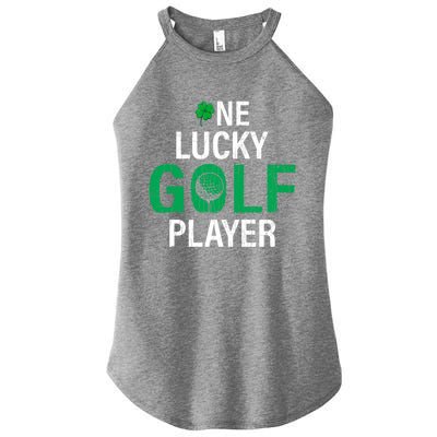 One Lucky Golf Player Funny Saint Patricks Day Graphic Gift Women's Perfect Tri Rocker Tank