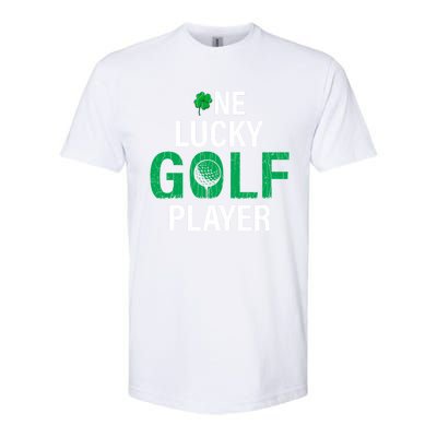 One Lucky Golf Player Funny Saint Patricks Day Graphic Gift Softstyle CVC T-Shirt