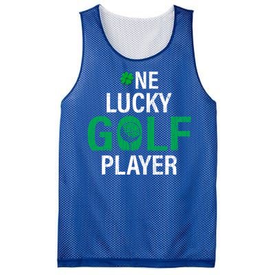 One Lucky Golf Player Funny Saint Patricks Day Graphic Great Gift Mesh Reversible Basketball Jersey Tank