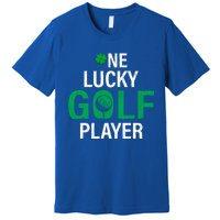 One Lucky Golf Player Funny Saint Patricks Day Graphic Great Gift Premium T-Shirt