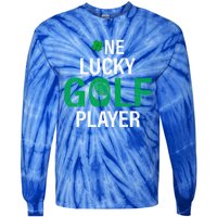 One Lucky Golf Player Funny Saint Patricks Day Graphic Great Gift Tie-Dye Long Sleeve Shirt