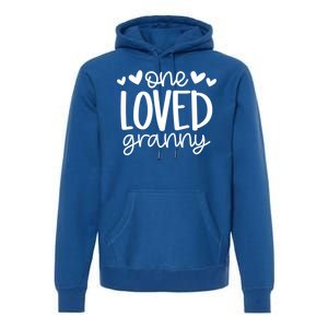 One Loved Granny Funny Hearts Love Granny Valentine's Day Cool Gift Premium Hoodie