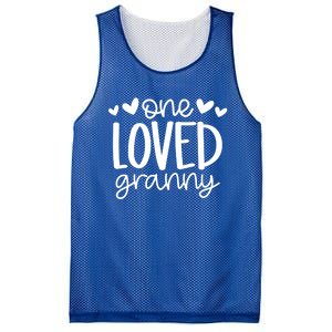 One Loved Granny Funny Hearts Love Granny Valentine's Day Cool Gift Mesh Reversible Basketball Jersey Tank