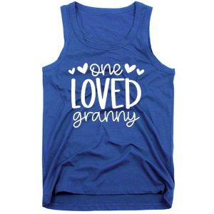 One Loved Granny Funny Hearts Love Granny Valentine's Day Cool Gift Tank Top