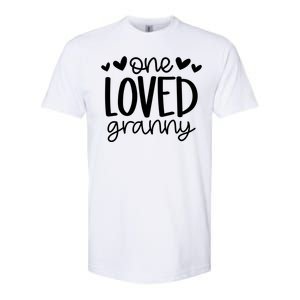 One Loved Granny Funny Hearts Love Granny Valentine's Day Cool Gift Softstyle CVC T-Shirt