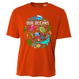 Ocean Lover Gift Sea Life Protect Our Ocean Gift Cooling Performance Crew T-Shirt