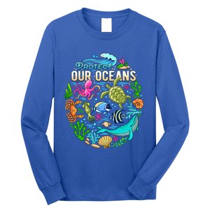 Ocean Lover Gift Sea Life Protect Our Ocean Gift Long Sleeve Shirt