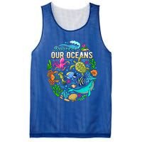 Ocean Lover Gift Sea Life Protect Our Ocean Gift Mesh Reversible Basketball Jersey Tank