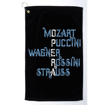 Opera Lover Gift Mozart Puccini Wagner Rossini Strauss Platinum Collection Golf Towel